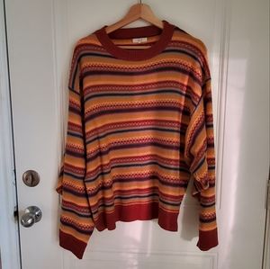 Oversized Knitted Striped Sweater
